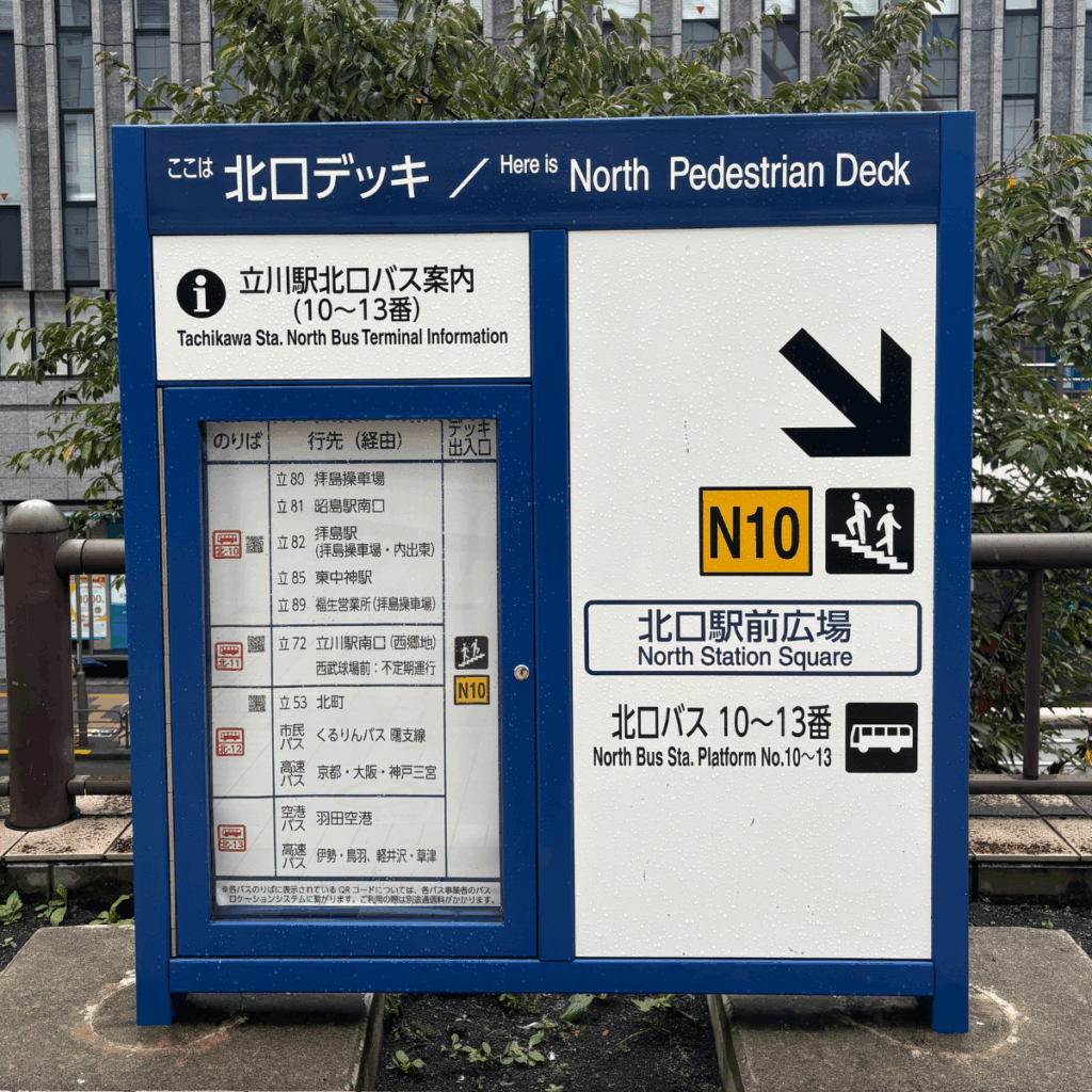立川駅北口バス案内 | begin行政書士事務所